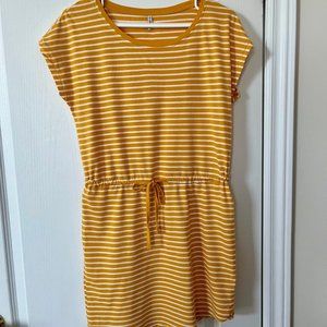 Striped dress shirt with a string